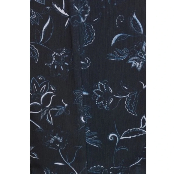 Halogen Chiffon Faux Wrap Floral Dress In Black Bali - Picture 3 of 6